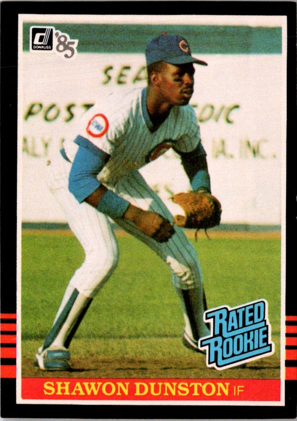 1985 Donruss Shawon Dunston #39 Rookie