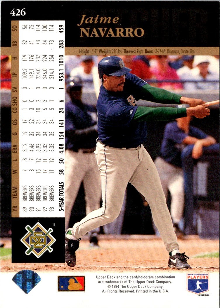 1994 Upper Deck Jaime Navarro