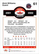 2001 Fleer Shoebox Alvin Williams