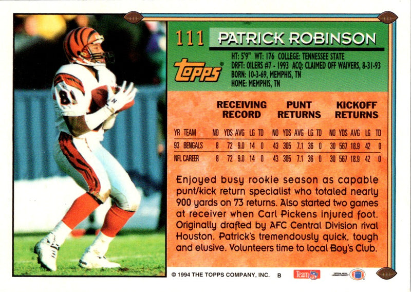 1994 Topps Patrick Robinson