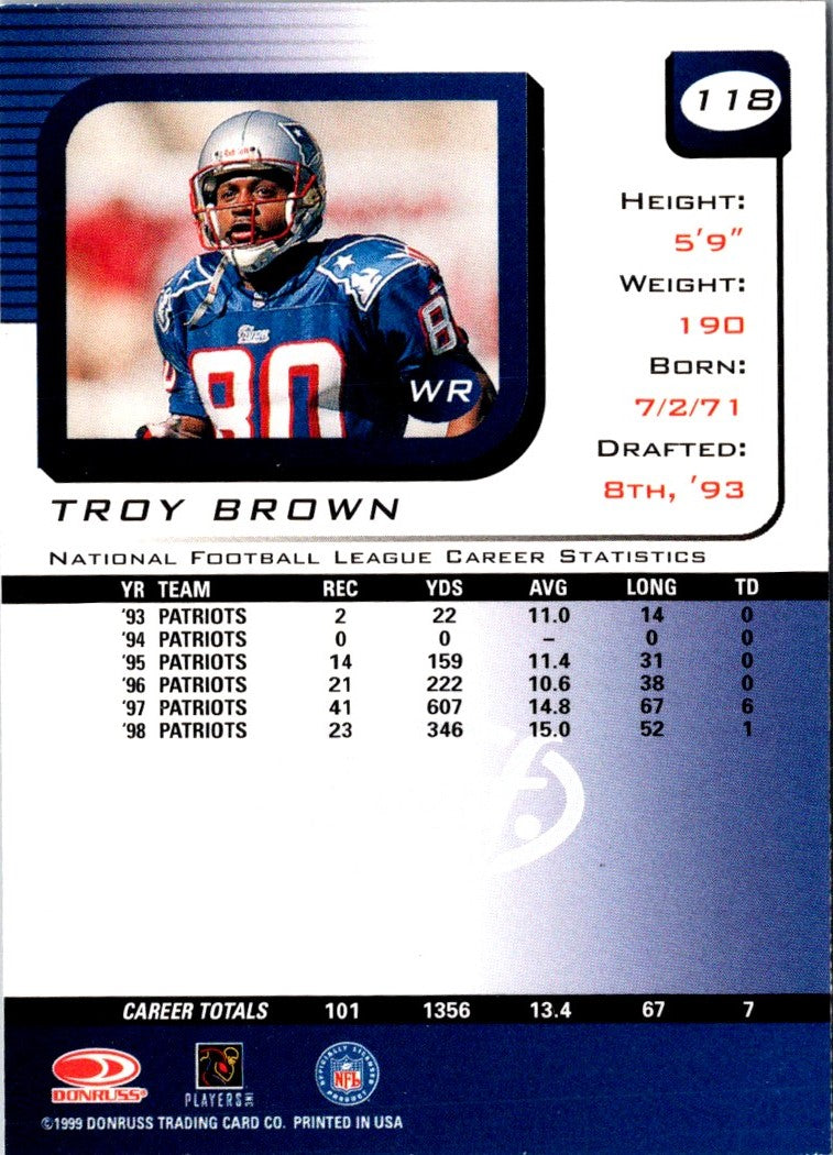 1999 Leaf Rookies & Stars Troy Brown