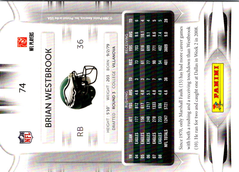 2009 Playoff Prestige Brian Westbrook