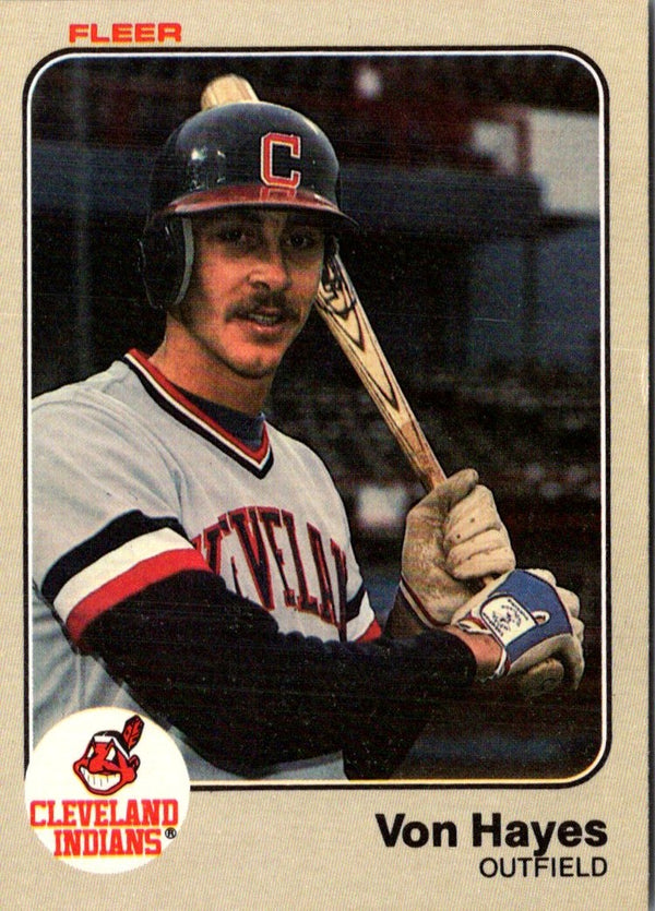 1983 Fleer Von Hayes #412