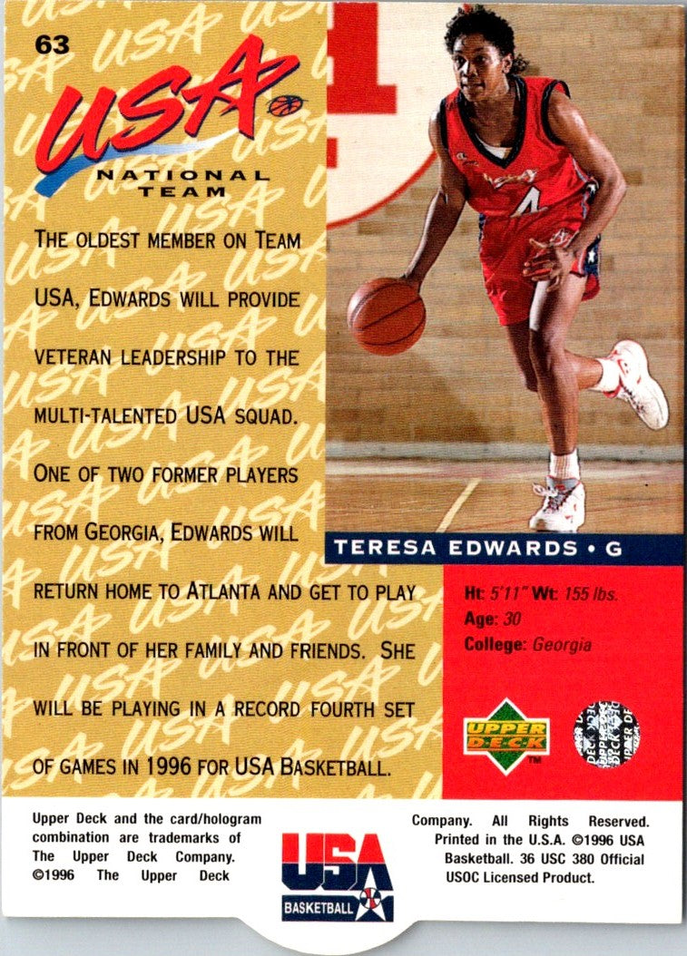 1996 Upper Deck USA Teresa Edwards