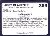 1989 Collegiate Collection Auburn Coke 580 Larry Blakeney #369