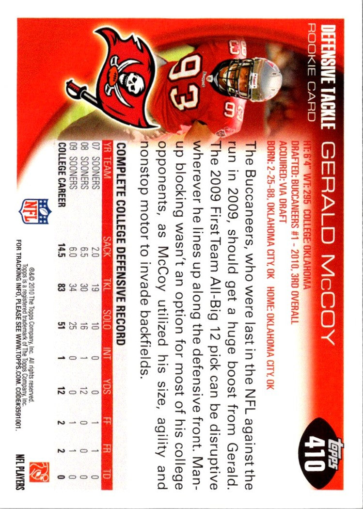 2010 Topps Gerald McCoy