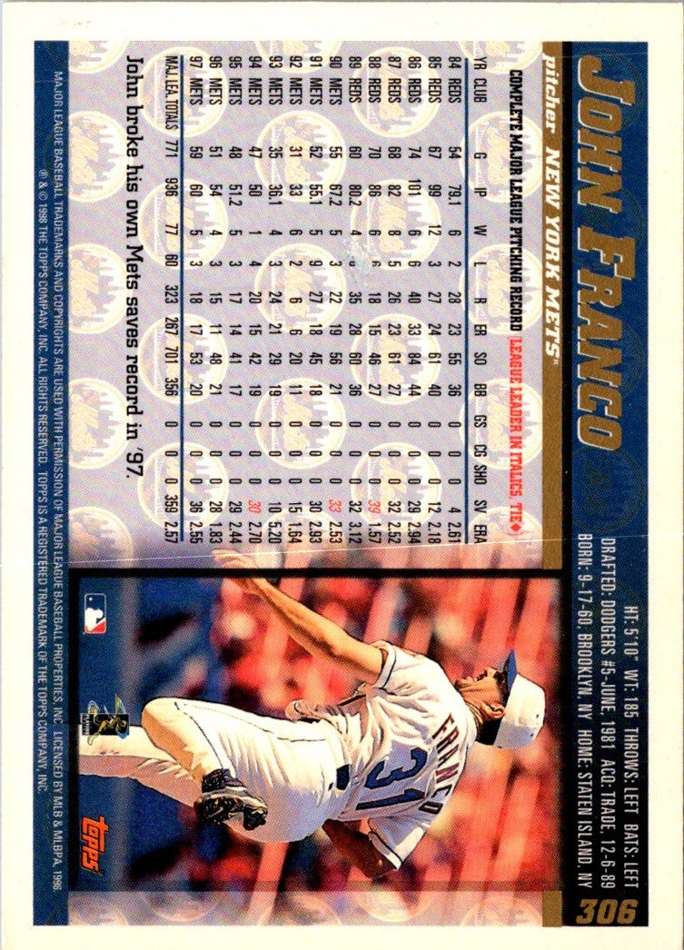 1998 Topps John Franco