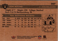 2001 Fleer Tradition Glossy Jon Ritchie #287