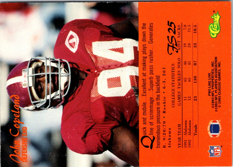 1993 Pro Line Live Future Stars John Copeland