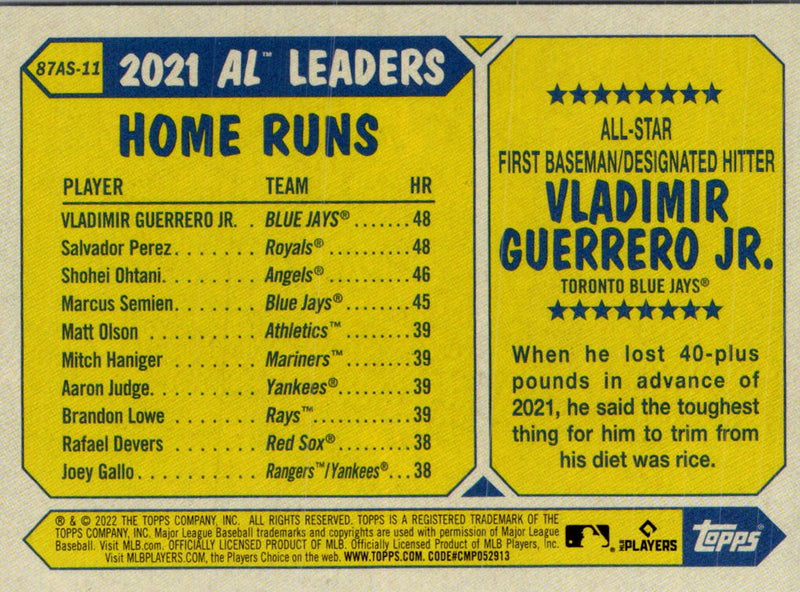 2021 Topps Game Within the Vladimir Guerrero Jr.