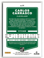 2021 Donruss Holo Red Carlos Carrasco #91