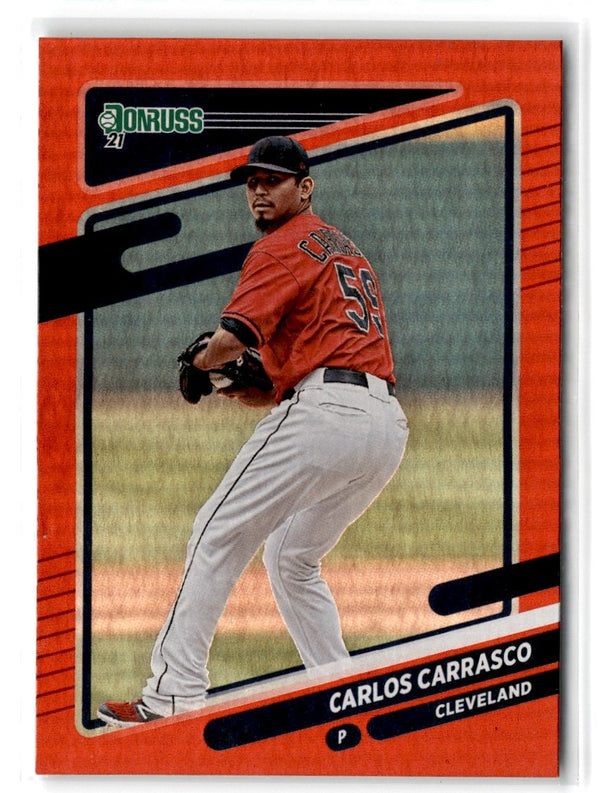 2021 Donruss Holo Red Carlos Carrasco #91