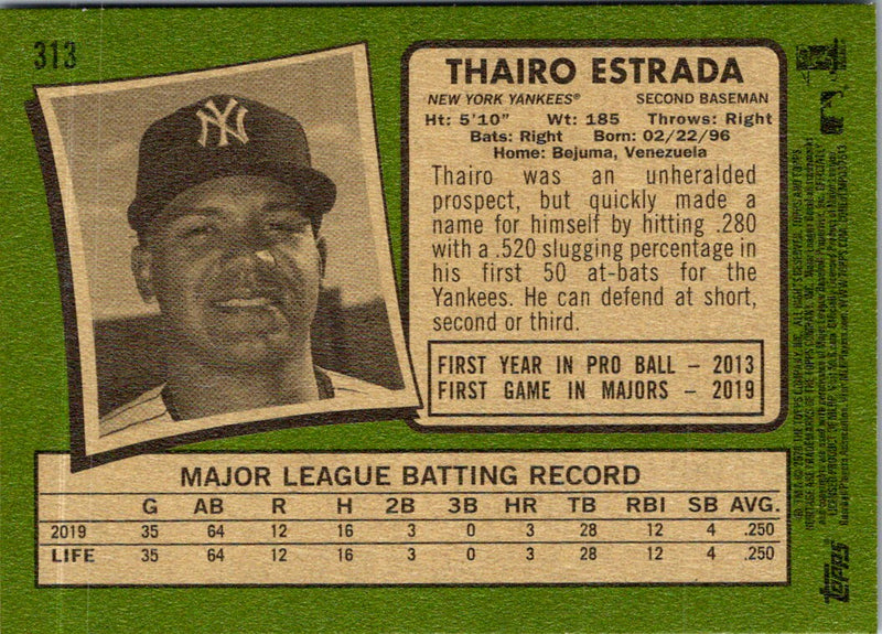 2019 Topps Thairo Estrada