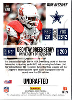 2015 Score Deontay Greenberry #426 Rookie