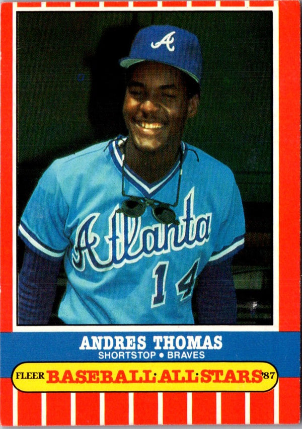 1987 Fleer Baseball All-Stars Andres Thomas #42