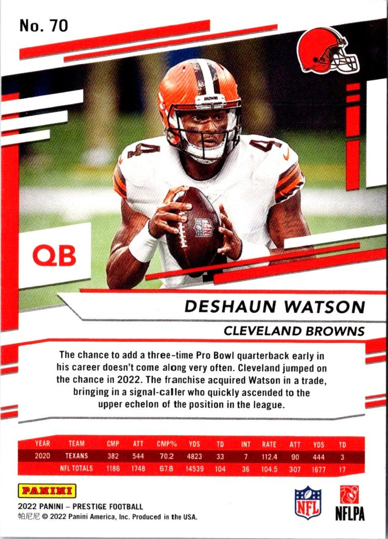 2022 Panini Prestige Deshaun Watson