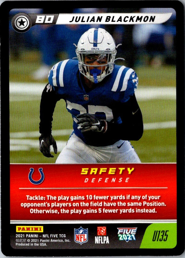 2021 Panini NFL Five Julian Blackmon #U135