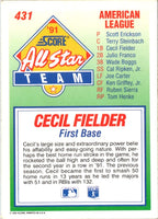 1992 Score Cecil Fielder #431
