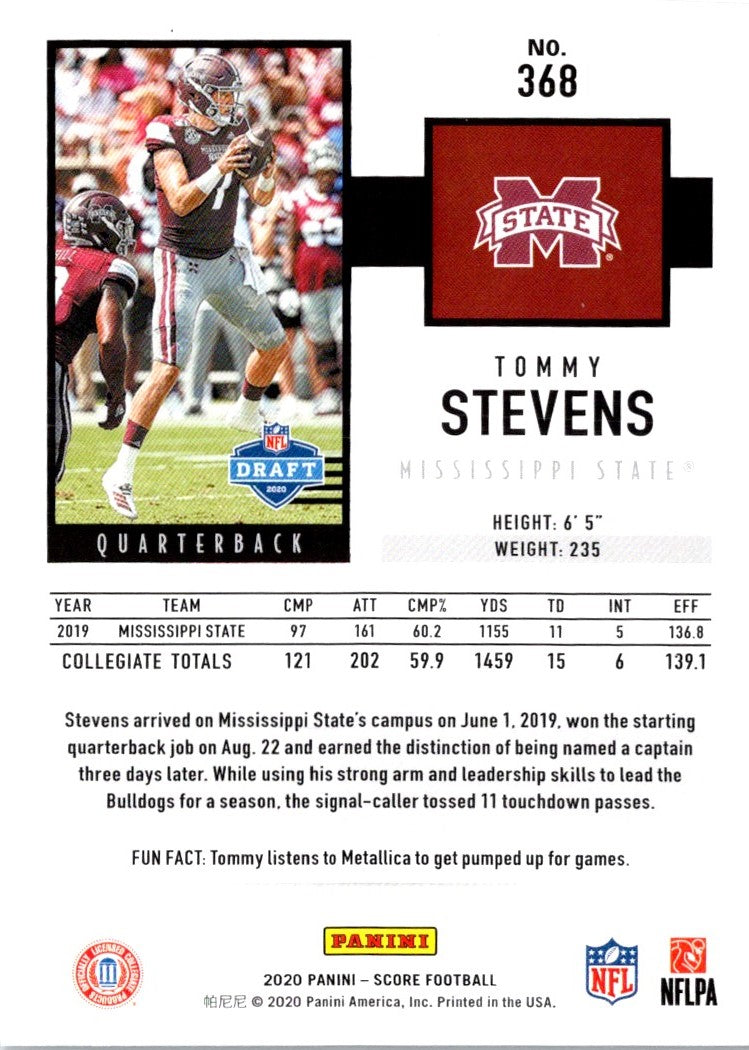 2020 Score Red Tommy Stevens