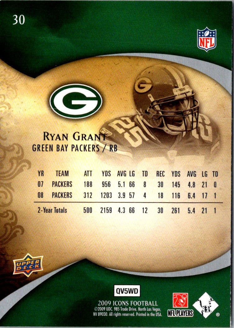 2009 Upper Deck Icons Ryan Grant