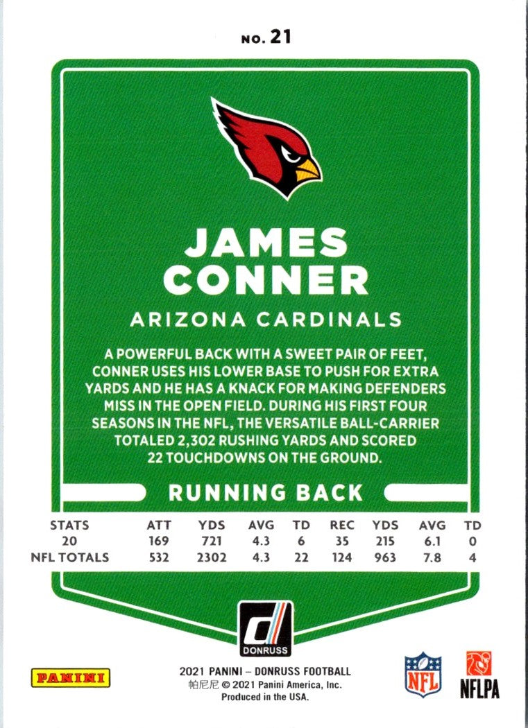 2021 Donruss Press Proof Red James Conner