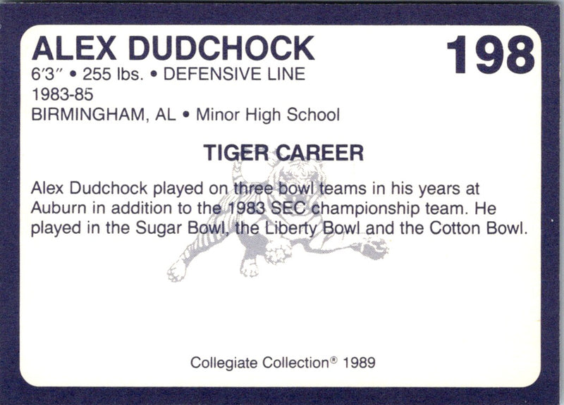 1989 Collegiate Collection Auburn Coke 580 Alex Dudchock