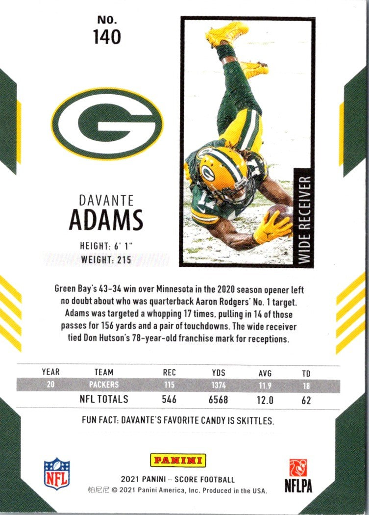 2021 Score Gold Davante Adams