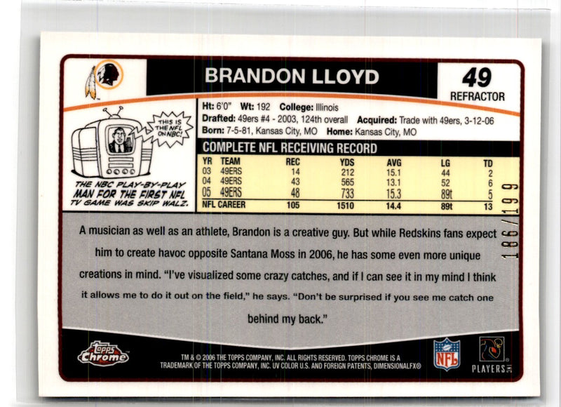 2006 Topps Chrome Brandon Lloyd