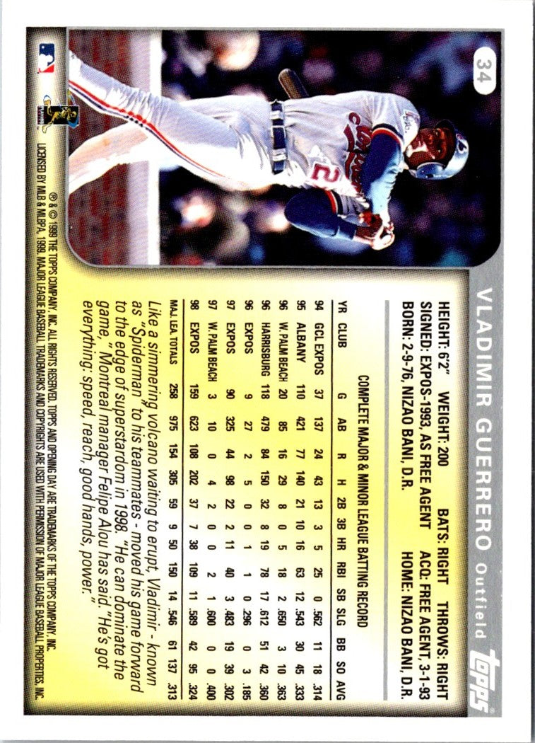 1999 Topps Opening Day Vladimir Guerrero