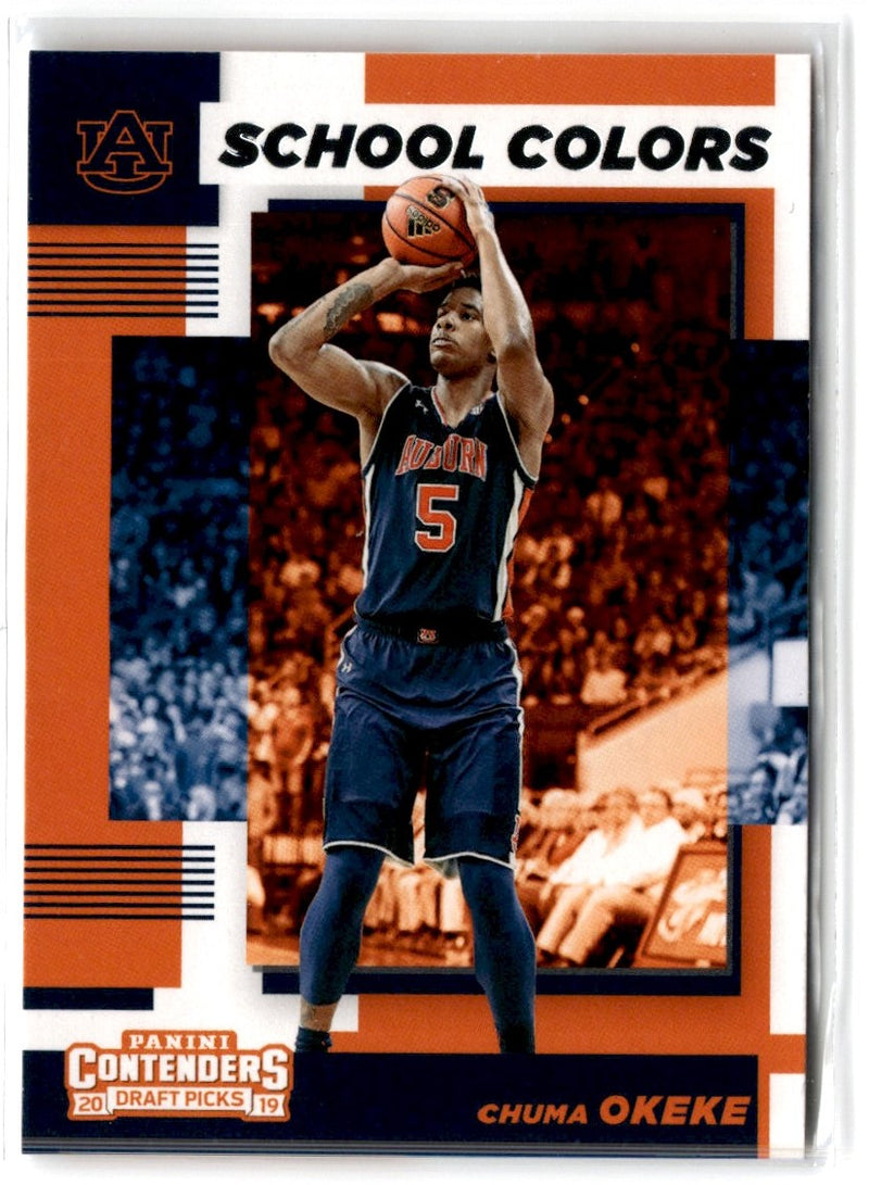 2019 Panini Contenders Draft Picks School Colors Chuma Okeke