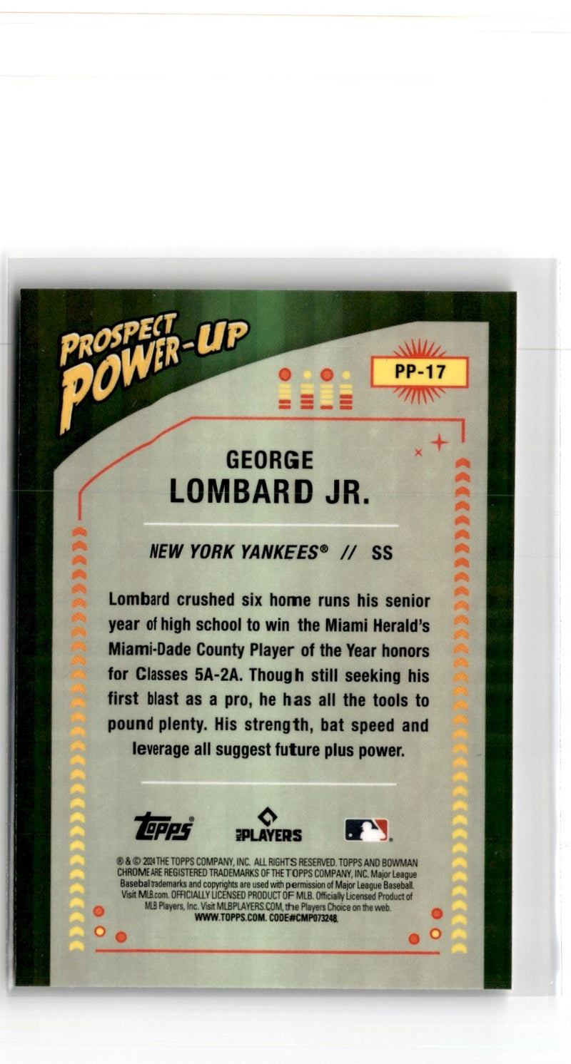 2024 Bowman Chrome Prospects Power Up George Lombard Jr.