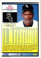 1992 Score Tim Raines #635