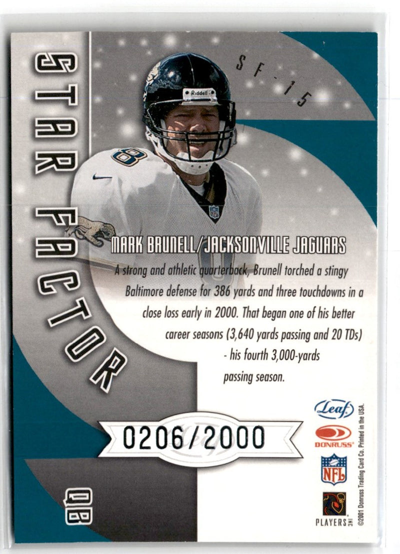 2001 Quantum Leaf Star Factor Mark Brunell