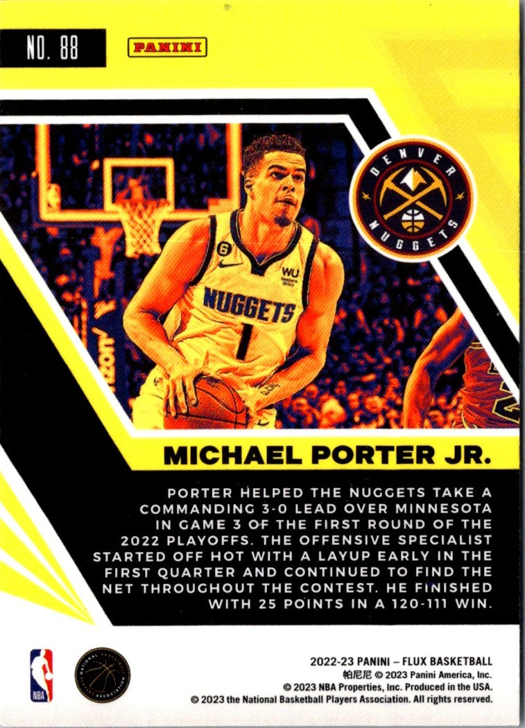 2022 Panini Flux Michael Porter Jr.