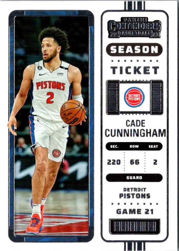 2022 Panini Contenders Season Ticket Cade Cunningham #44