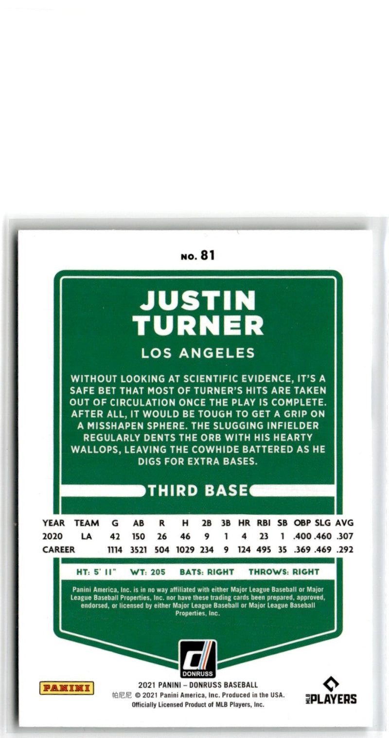 2021 Donruss Justin Turner