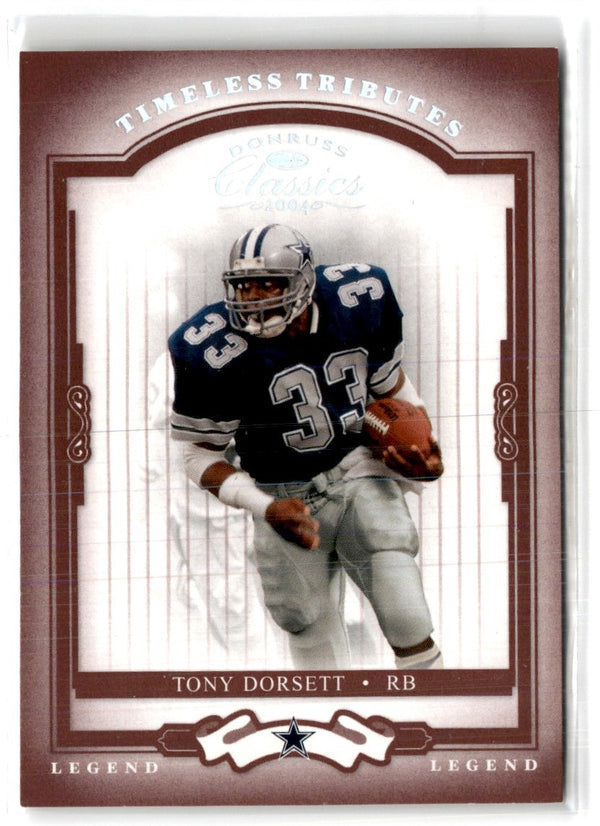 2004 Donruss Classics Timeless Tributes Red Tony Dorsett #149 050/100