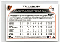 2022 Topps Chrome Zac Lowther #159 Rookie