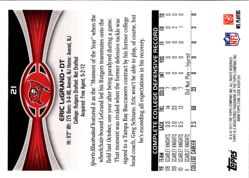 2010 Topps Eric Legrand