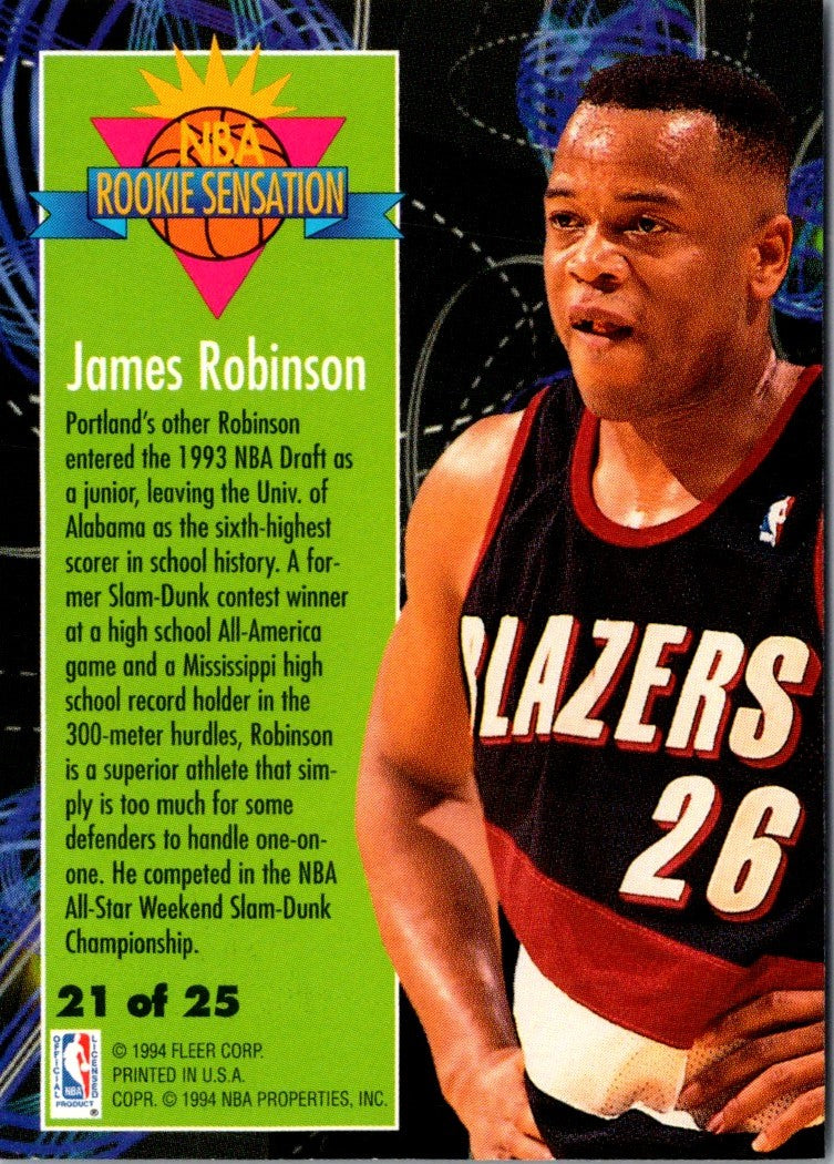 1994 Fleer Rookie Sensations James Robinson