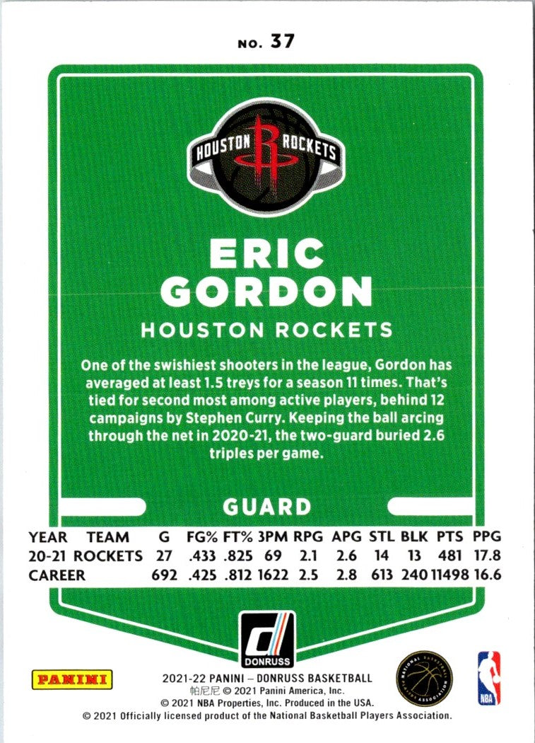 2021 Donruss Holo Red and Gold Laser Eric Gordon