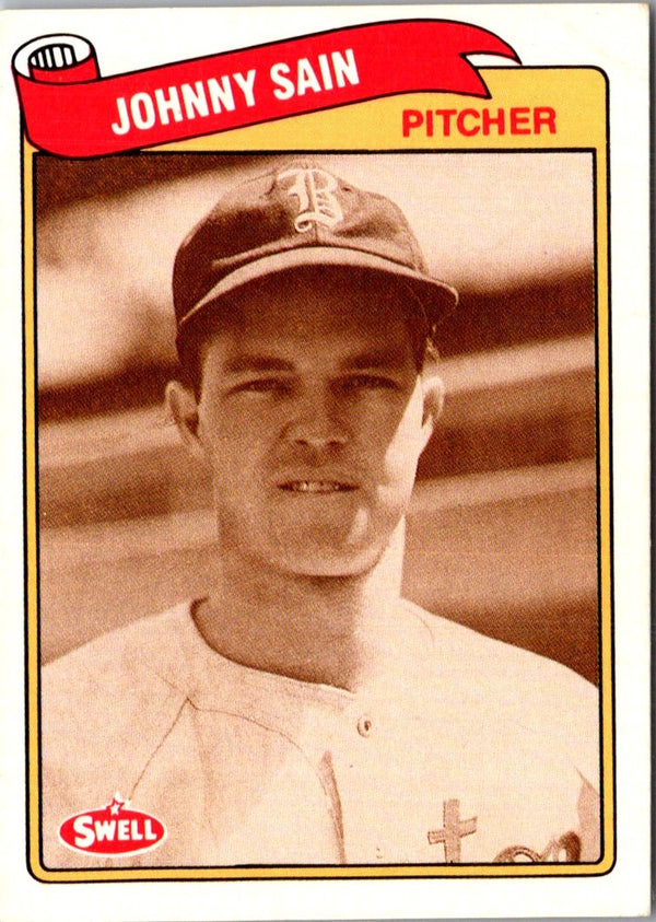 1989 Swell Baseball Greats Johnny Sain #121