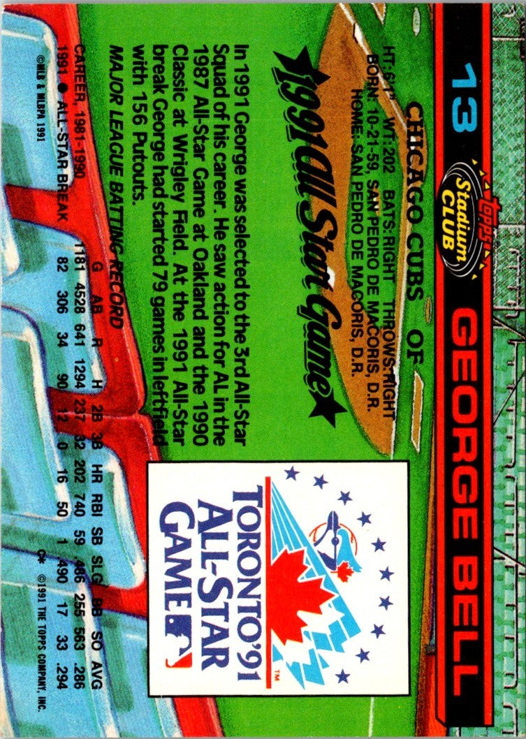 1992 Stadium Club Dome George Bell