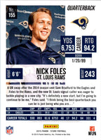 2015 Score Scorecard Nick Foles #155
