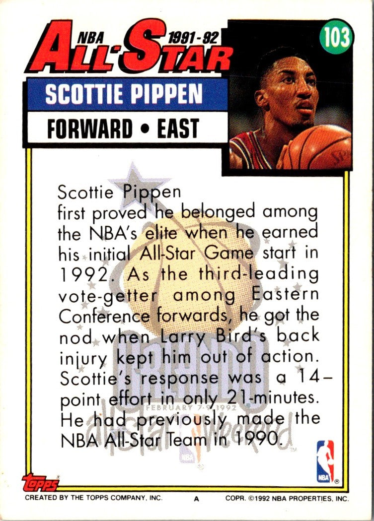 1992 Topps Gold Scottie Pippen