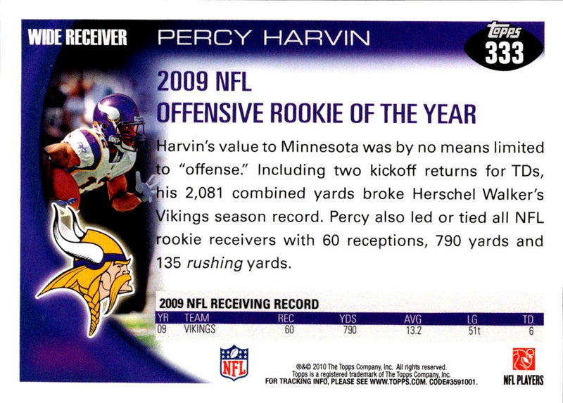 2010 Topps Percy Harvin