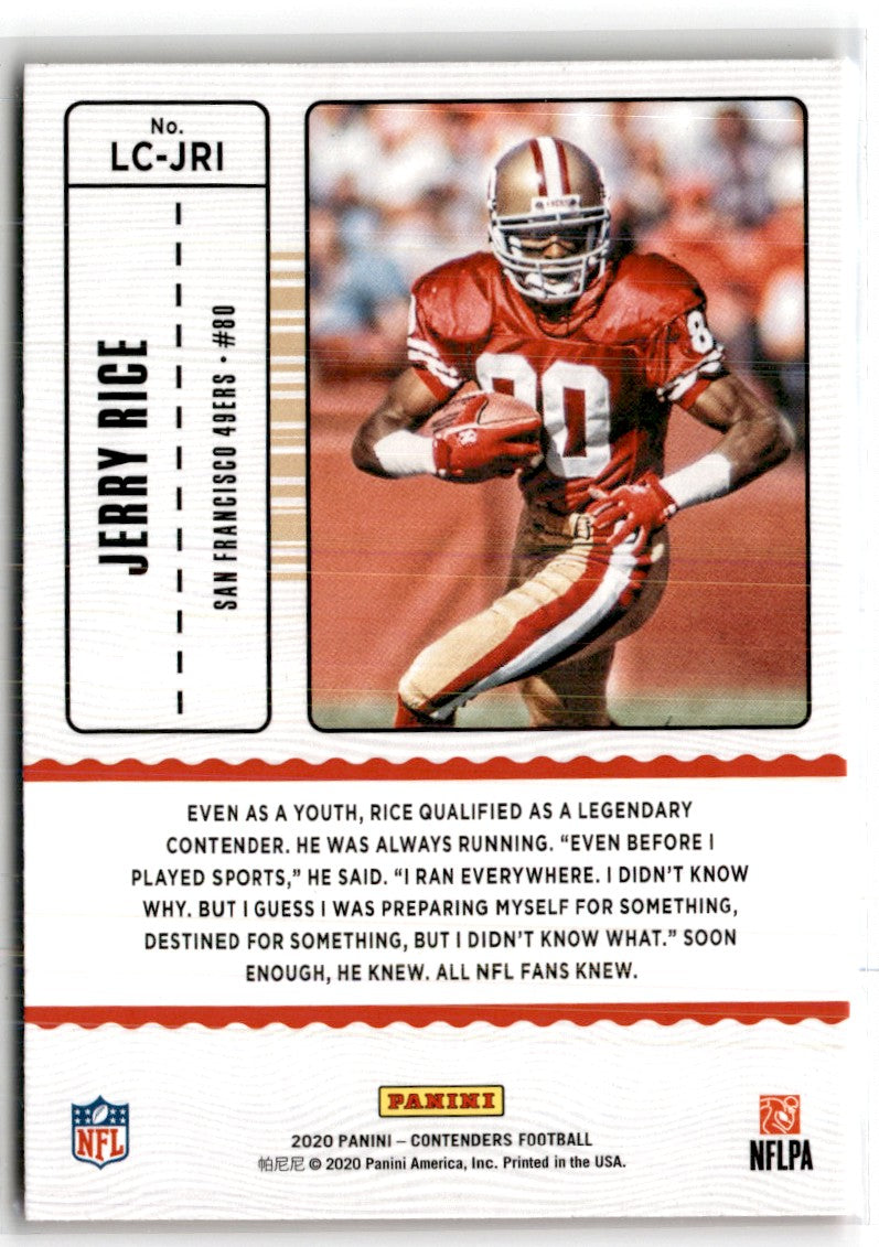 2020 Panini Contenders Legendary Jerry Rice