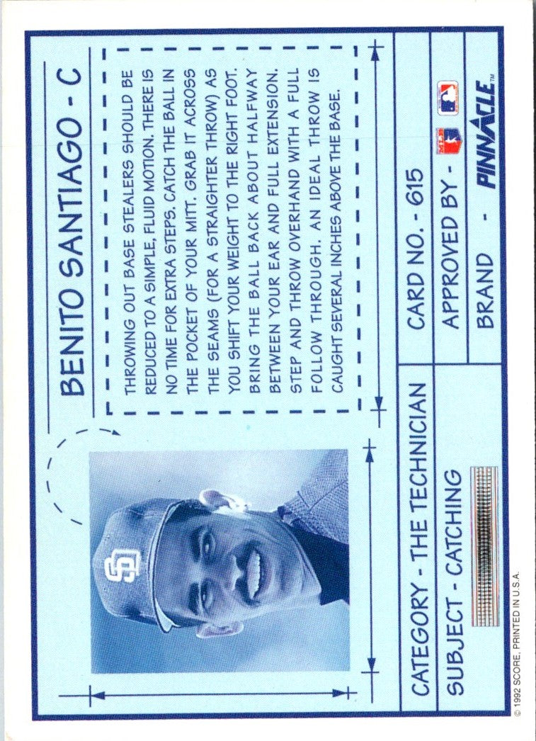 1992 Pinnacle Benito Santiago
