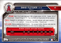 2019 Bowman David Fletcher #49 Rookie
