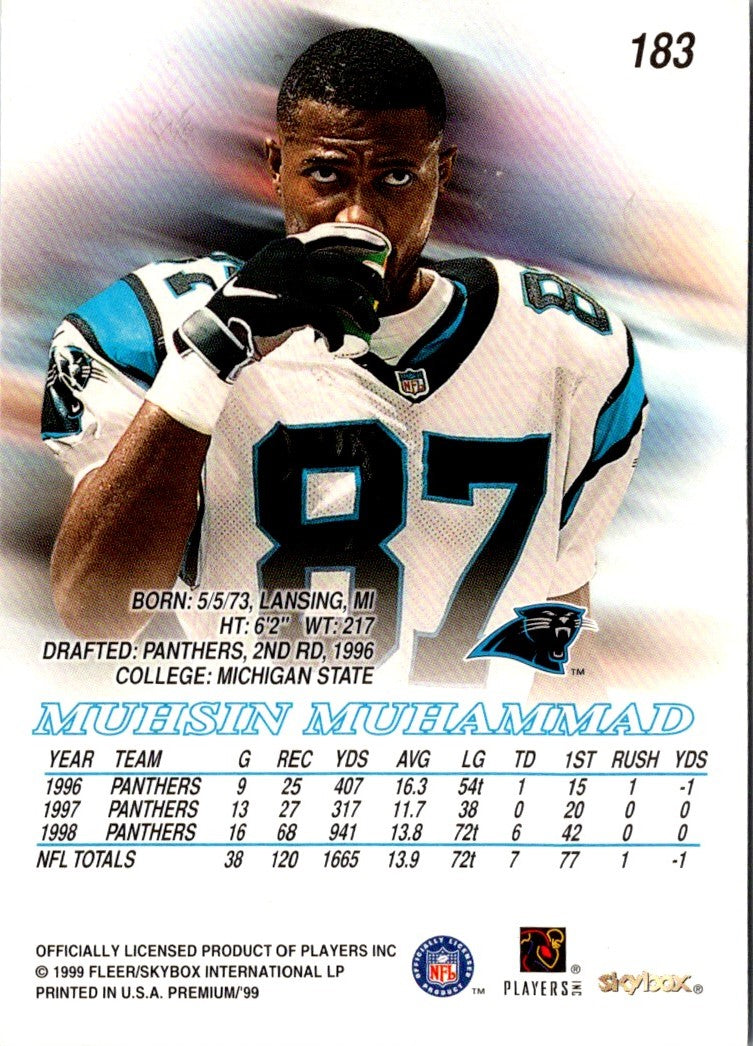 1999 SkyBox Premium Muhsin Muhammad